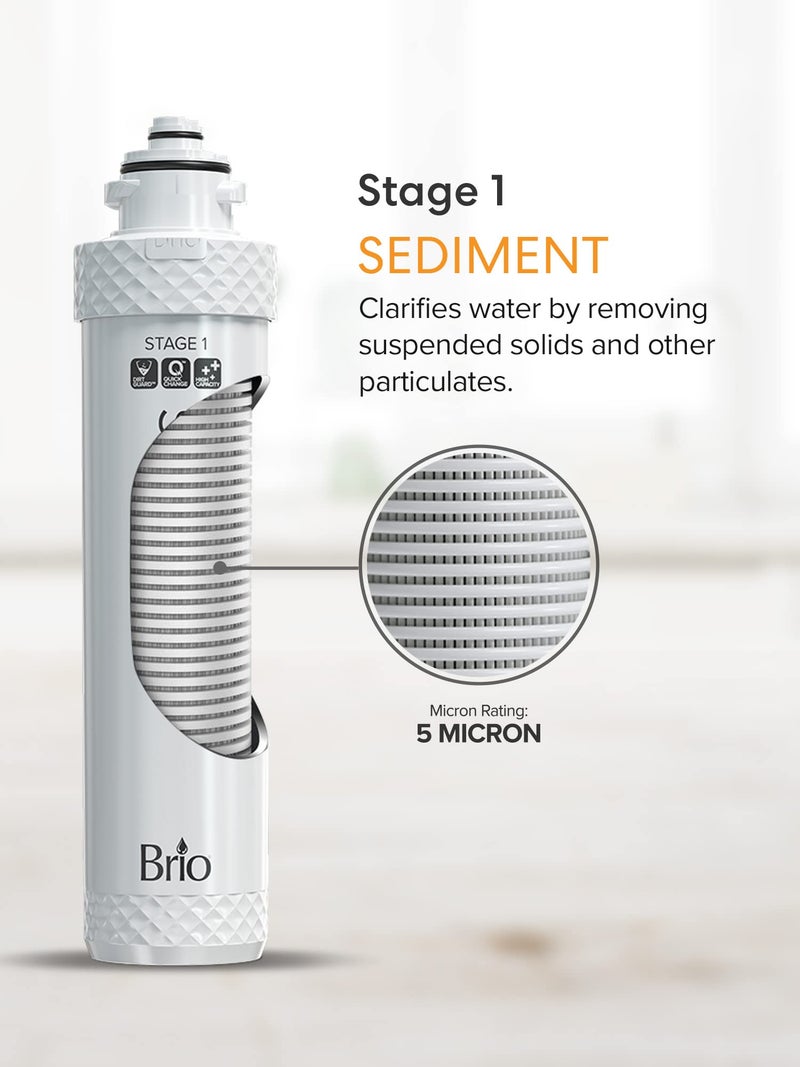 Brio مجموعة استبدال فلتر بريفو 3 مراحل لموزعات المياه - Image 4